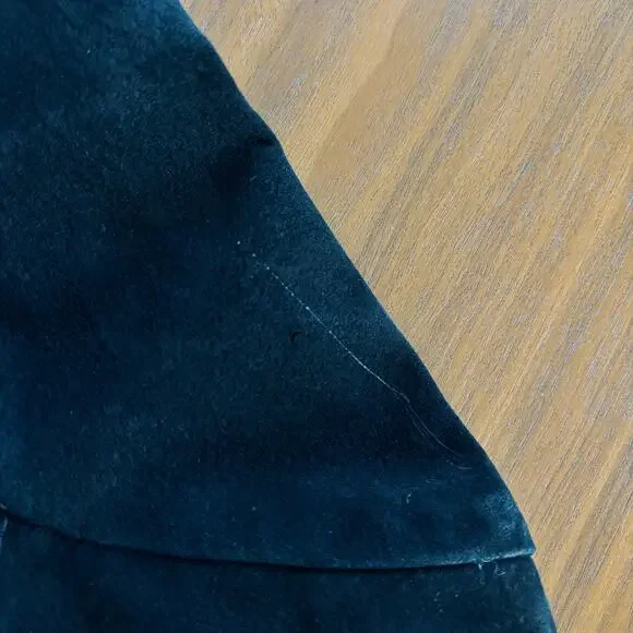 Vintage 90s Distressed Black Suede Leather Bomber Jacket Quilted Lining No Size - Picture 7 of 16